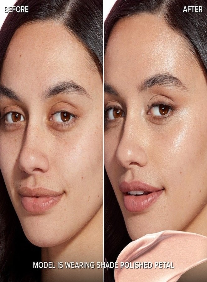توب فيسد للمستحضرات التجميلية معزز توهج البشرة متعدد الاستخدامات من تو فيسد بورن ذيس واي - بتلات مصقولة (وردي شاحب مع فضي ووردي وشامبانيا لامع) معزز توهج سائل مشع 1 أونصة / 30 مل - Image 2